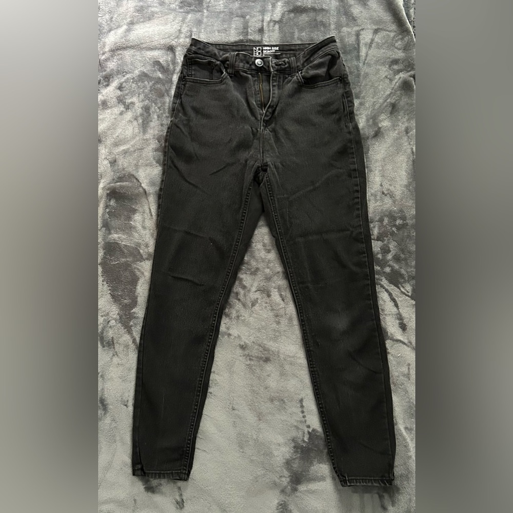 Black denim jeans